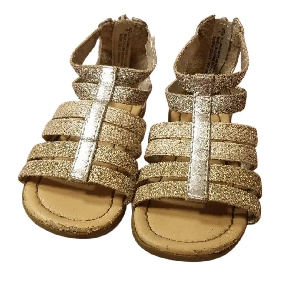 Children's Place Gold Sandals 5